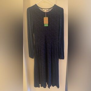 Boden NWT blue and black print